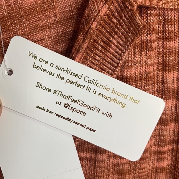 L* space Women’s Aria Long Sleeve Collared Dress in Sahara New w Tag W-329 Sz M - Picture 8 of 10